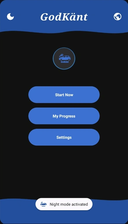 GodKänt home screen